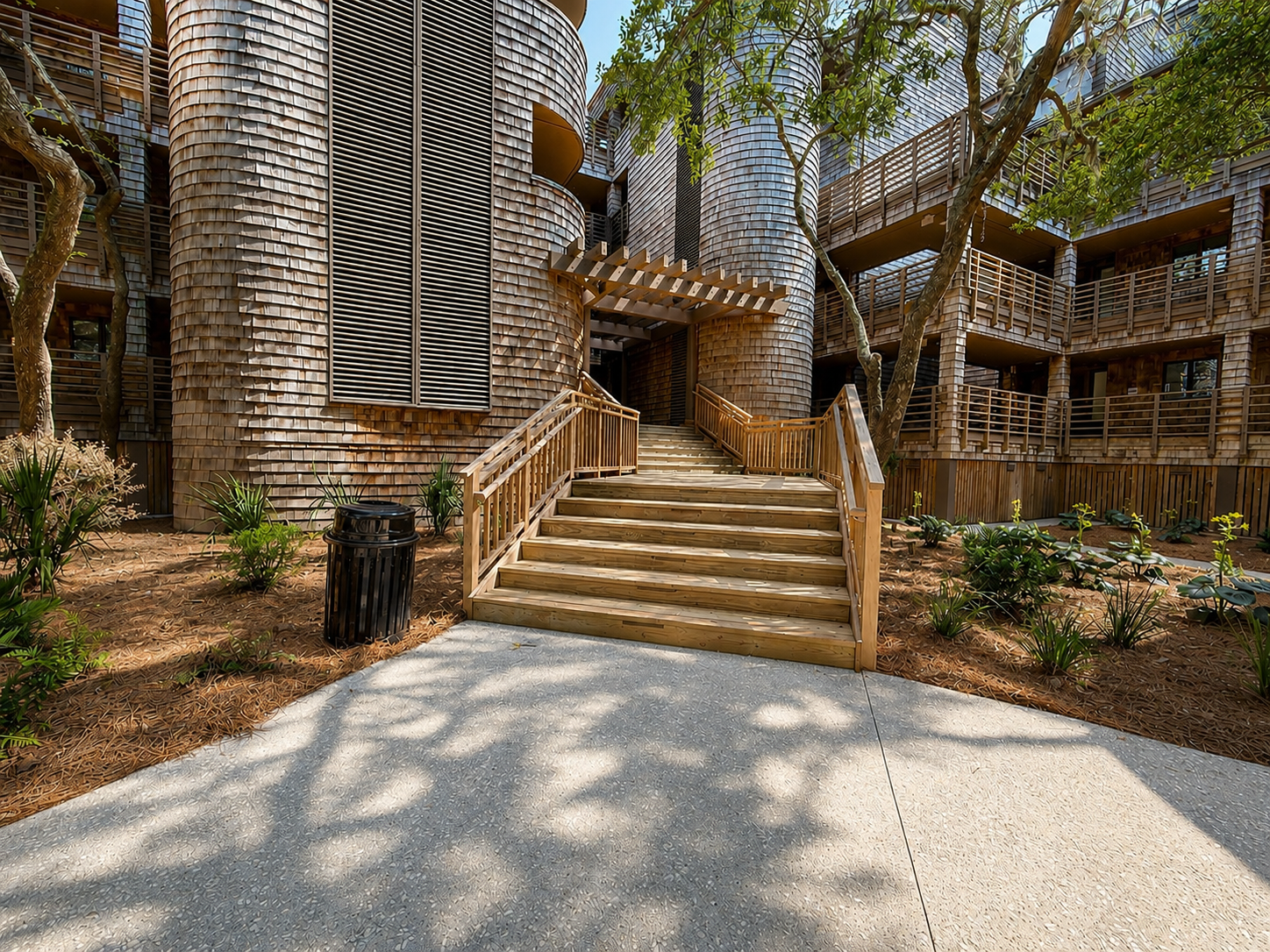 Completed oceanfront multi-family stair renovation