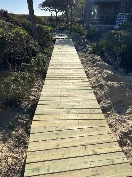 Completed coastal boardwalk access